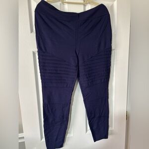 LuLaRoe Women's Navy Moto Luxe Leggings